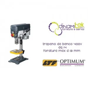 OPTIMUM 3191040 TRAPANO DA BANCO MODELLO DQ 14 FORATURA MAX d 13 mm 400V Dinamitek 1
