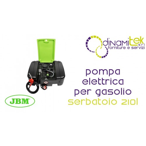 JBM 54881 POMPA ELETTRICA PER GASOLIO CON SERBATOIO 210L Dinamitek 1