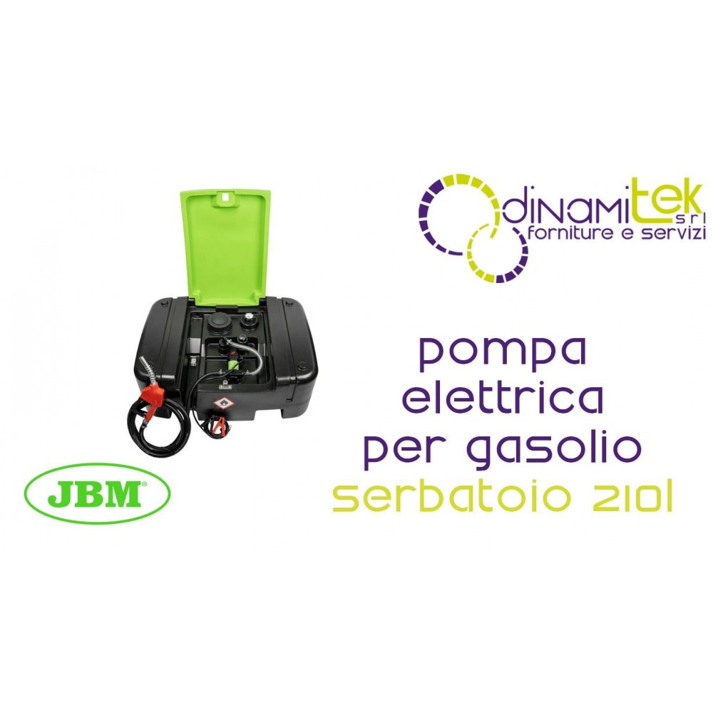 JBM 54881 POMPA ELETTRICA PER GASOLIO CON SERBATOIO 210L Dinamitek 1