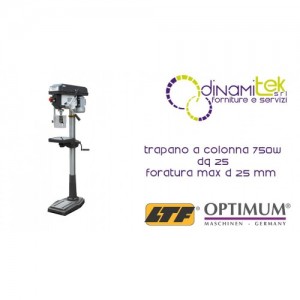 OPTIMUM 3191047 TRAPANO A COLONNA MODELLO DQ 25 FORATURA MAX d 25 mm 750W Dinamitek 1