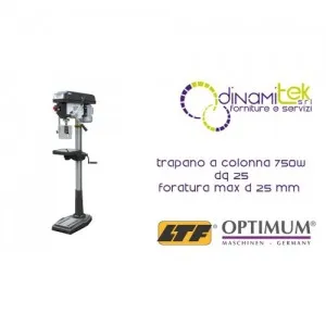 OPTIMUM 3191047 TRAPANO A COLONNA MODELLO DQ 25 FORATURA MAX d 25 mm 750W Dinamitek 1