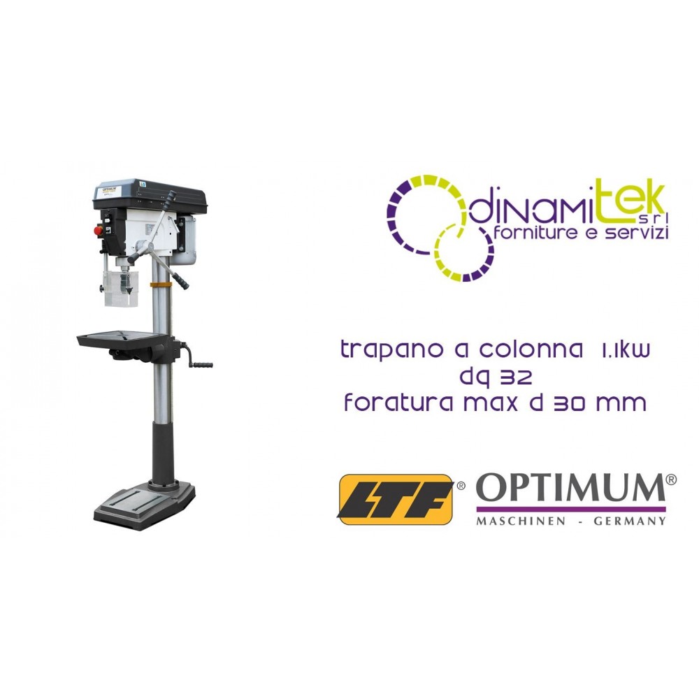 OPTIMUM 3191049 TRAPANO A COLONNA MODELLO DQ 32 FORATURA MAX d 30 mm 1
