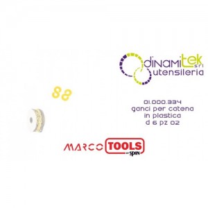 SPIN MARCO TOOLS 01.000.334 GANCI PER CATENA IN PLASTICA D 6 PZ 02 Dinamitek 1