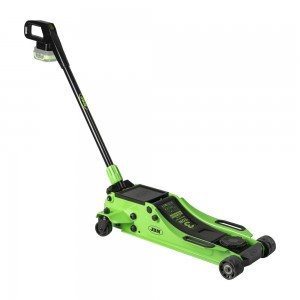 JBM PROMO-60065 CRIC IDRAULICO A CARRELLO 3T A PROFILO BASSO CON BATTERIA 6Ah E CARICABATTERIE Dinamitek 3