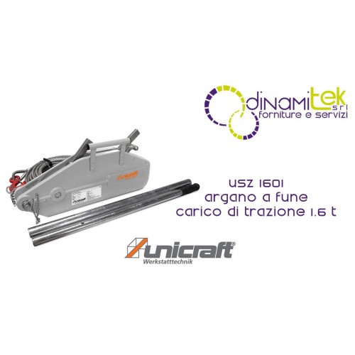 USZ 1601 ARGANO A FUNE CARICO DI TRAZIONE 1.6 T UNICRAFT Dinamitek 1