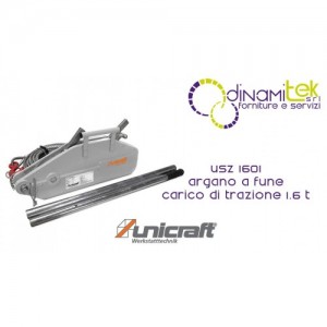 USZ 1601 ARGANO A FUNE CARICO DI TRAZIONE 1.6 T UNICRAFT Dinamitek 1