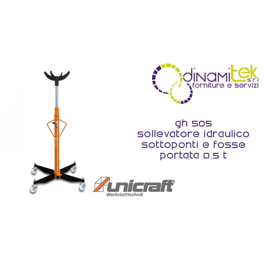GH 505 SOLLEVATORE IDRAULICO PER SOTTOPONTI E FOSSE PORTATA 0.5 T UNICRAFT Dinamitek 1