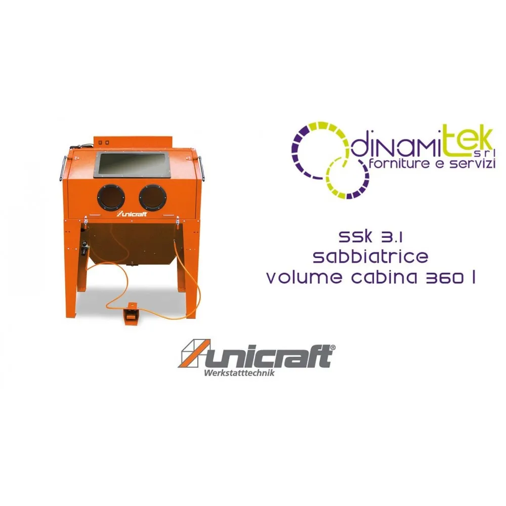 SSK 3.1 SABBIATRICE VOLUME CABINA 360 L UNICRAFT Dinamitek 1