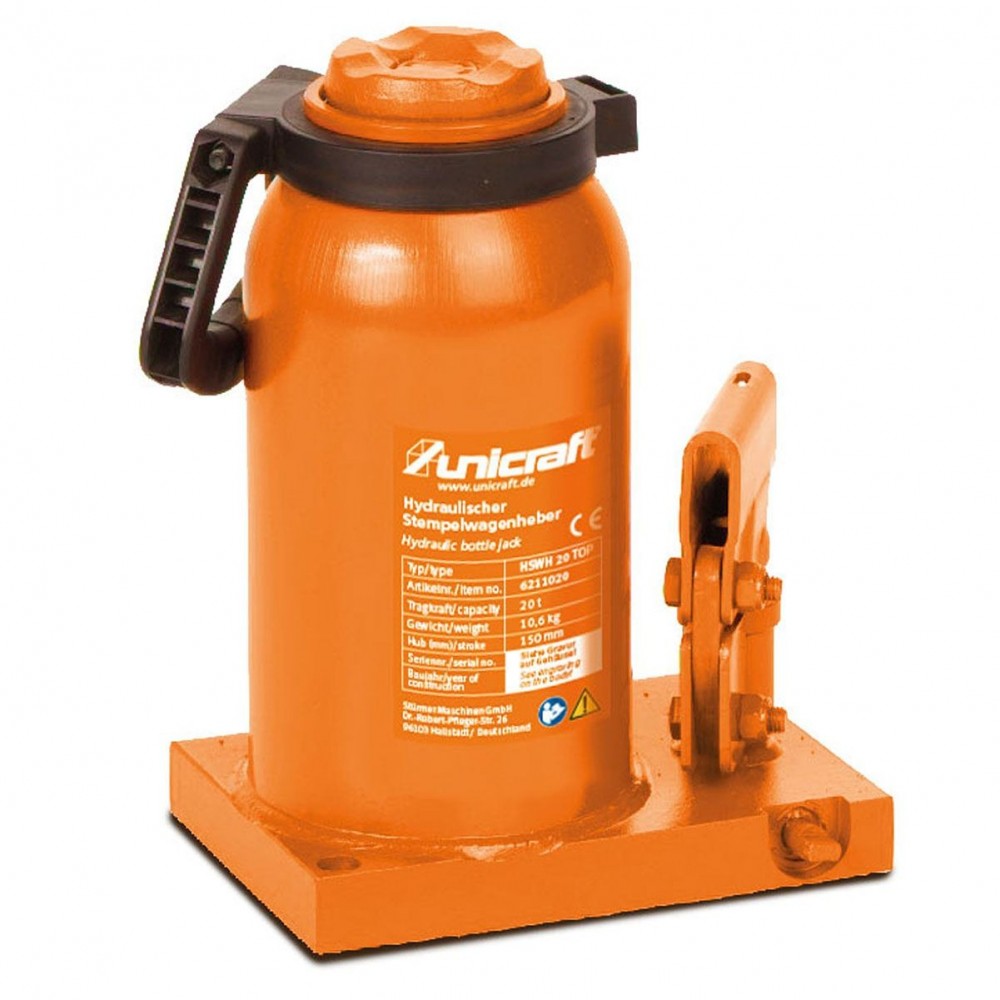 HSWH 20 TOP CRIC A BOTTIGLIA PRO PORTATA 20 T ALTEZZA MAX 459 MM UNICRAFT Dinamitek 2