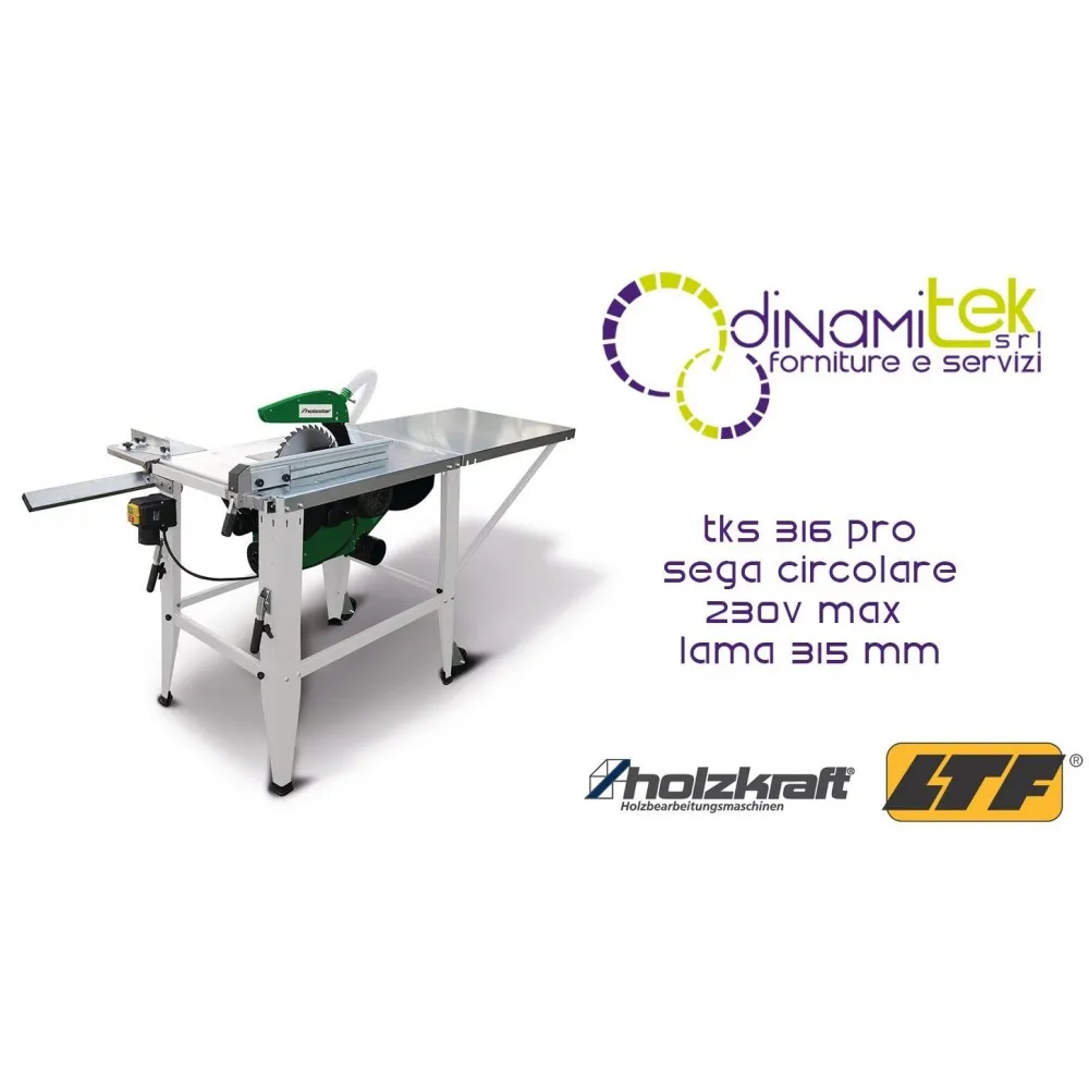 HOLZKRAFT TKS 316 PRO SEGA CIRCOLARE 230V MAX DIAMETRO LAMA 315 mm Dinamitek 1