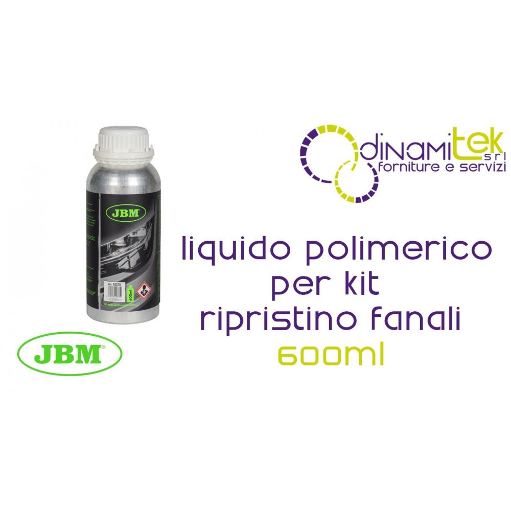 JBM 15375 RECIPIENTE CON LIQUIDO POLIMERICO PER KIT RIPRISTINO FANALI 600ML Dinamitek 1
