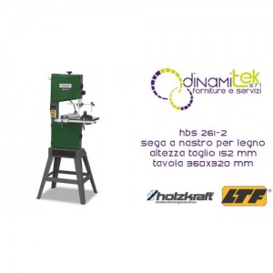 HOLZKRAFT HBS 261-2 SEGA A NASTRO PER LEGNO ALTEZZA TAGLIO 152 mm DIMENSIONI TAVOLA 360X320 mm Dinamitek 1