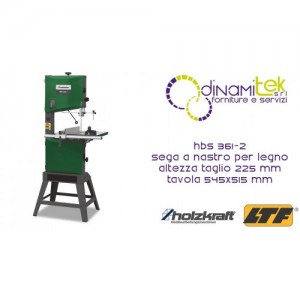 HOLZKRAFT HBS 361-2 SEGA A NASTRO PER LEGNO ALTEZZA TAGLIO 225 mm DIMENSIONI TAVOLA 545X515 mm Dinamitek 1