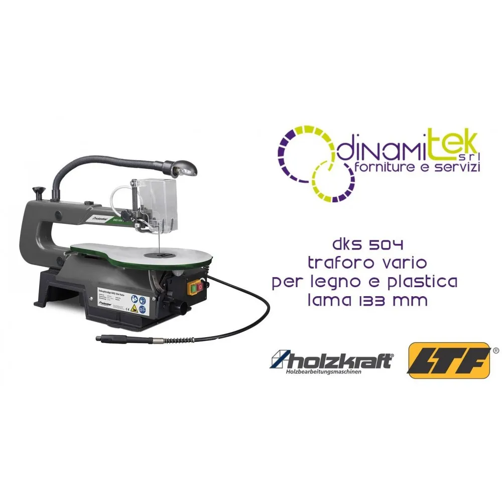 HOLZKRAFT DKS 504 TRAFORO VARIO PER LEGNO PLASTICA E MATERIALI SIMILI LAMA 133 mm Dinamitek 1