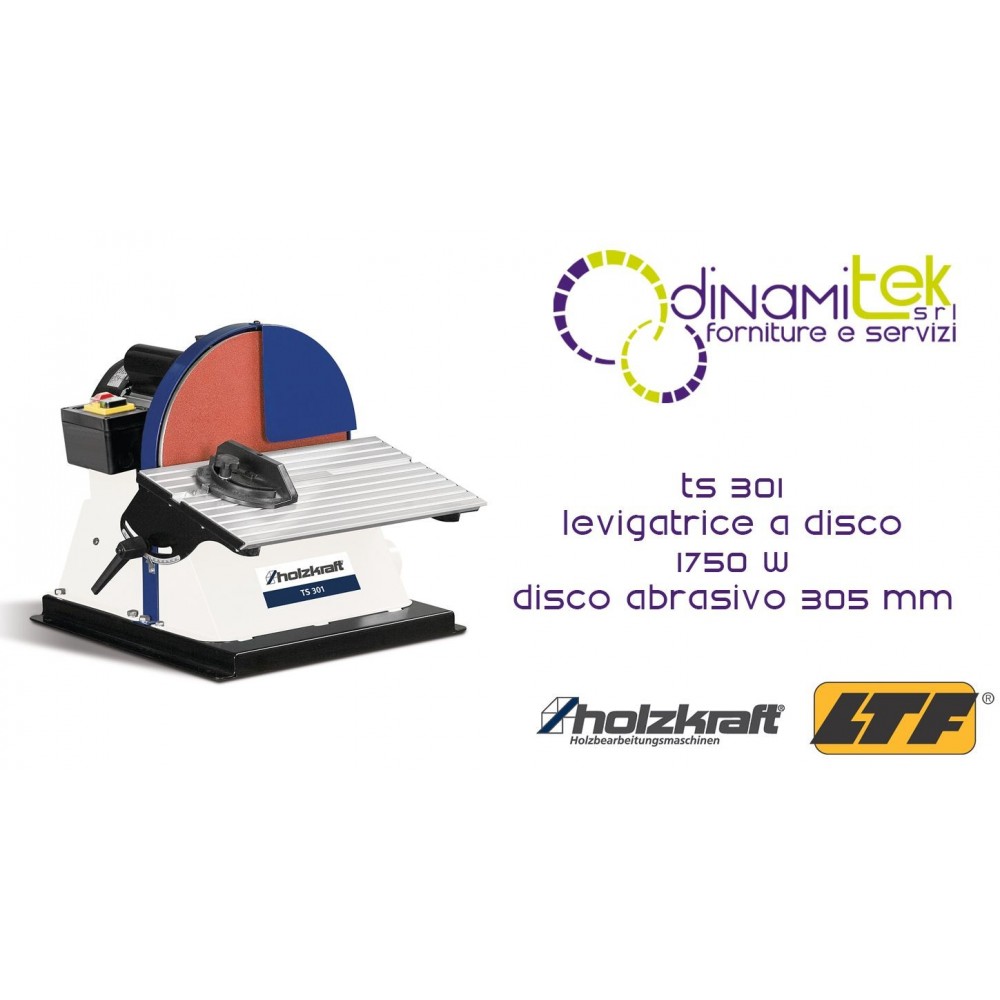 HOLZKRAFT TS 301 LEVIGATRICE A DISCO 1750 W DIAMETRO DISCO ABRASIVO 305 mm Dinamitek 1