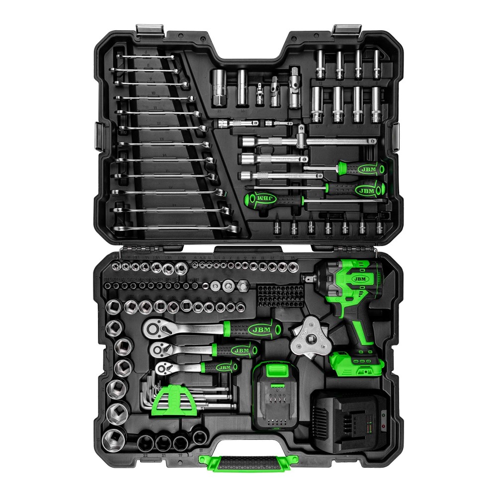 JBM 54863 VALIGETTA UTENSILI CON AVVITATORE AD IMPULSI BRUSHLESS 800Nm A BATTERIA Dinamitek 3