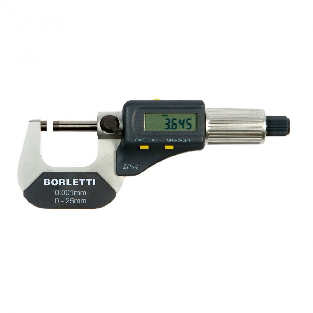 BORLETTI MDE2 MICROMETRO MILLESIMALE ELETTRONICO DIGITALE PER ESTERNI CAMPO DI MISURA 25-50 mm Dinamitek 2