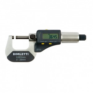 BORLETTI MDE2 MICROMETRO MILLESIMALE ELETTRONICO DIGITALE PER ESTERNI CAMPO DI MISURA 25-50 mm Dinamitek 2