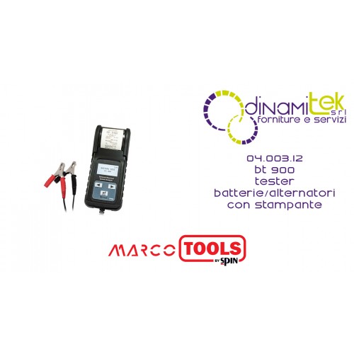 SPIN 04.003.12 BT 900 TESTER BATTERIE-ALTERNATORI CON STAMPANTE Dinamitek 1