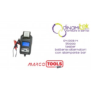 SPIN 04.003.14 BT1000 TESTER BATTERIE-ALTERNATORI CON STAMPANTE BAR CODE Dinamitek 1