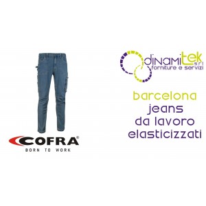 PANTALONI DA LAVORO JEANS ELASTICIZZATI BARCELONA COFRA Dinamitek 1