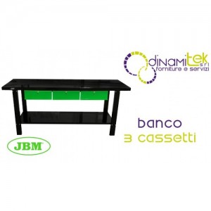 JBM 51738 TAVOLO DI LAVORO A 3 CASSETTI Dinamitek 1
