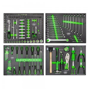 JBM SERIE446 SET DI MOBILI COMPONIBILI PER OFFICINA (18 PEZZI) + SET DI 4 MODULI DI UTENSILI IN CARBONIO EVA Dinamitek 4