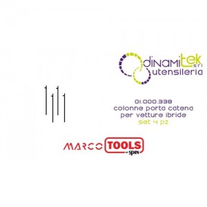 SPIN MARCO TOOLS 01.000.338 COLONNE PORTA CATENA PER VETTURE IBRIDE SET 4 PZ Dinamitek 1
