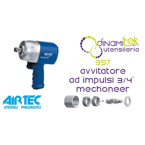 AIRTEC 357 AVVITATORE AD IMPULSI PNEUMATICO 3/4" MECHONEER Dinamitek 1