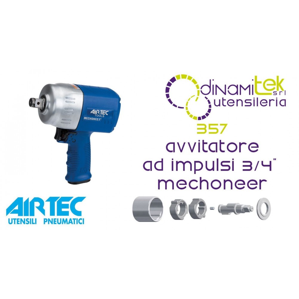 AIRTEC 357 AVVITATORE AD IMPULSI PNEUMATICO 3/4" MECHONEER Dinamitek 1