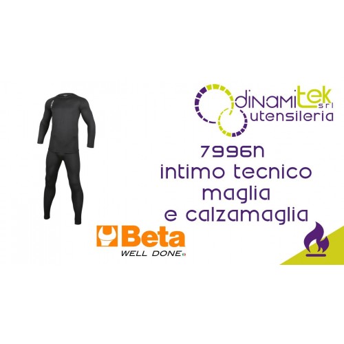 BETA 7996N SET ABBIGLIAMENTO INTIMO TECNICO MAGLIA E CALZAMAGLIA NERO Dinamitek 1