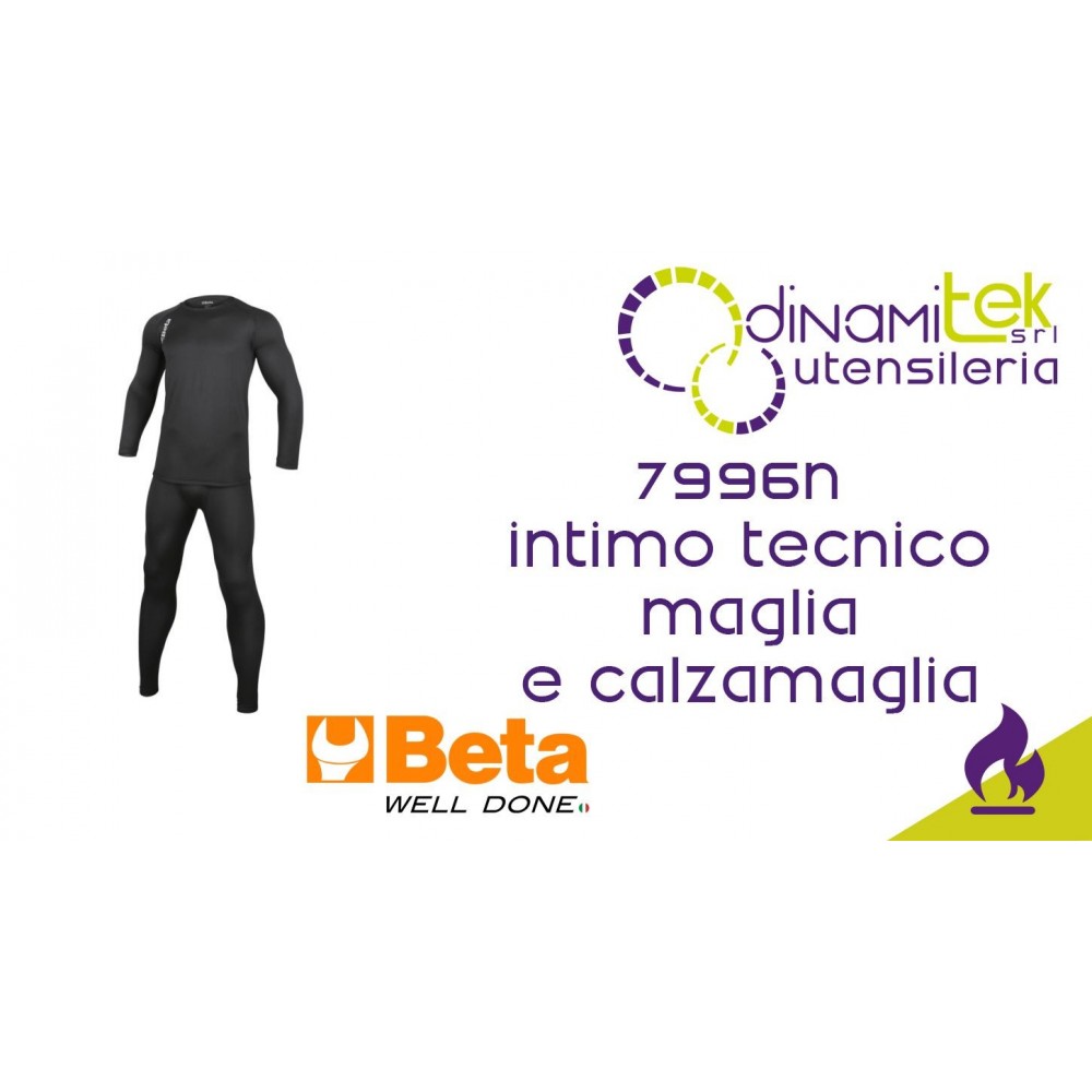 BETA 7996N SET ABBIGLIAMENTO INTIMO TECNICO MAGLIA E CALZAMAGLIA NERO Dinamitek 1