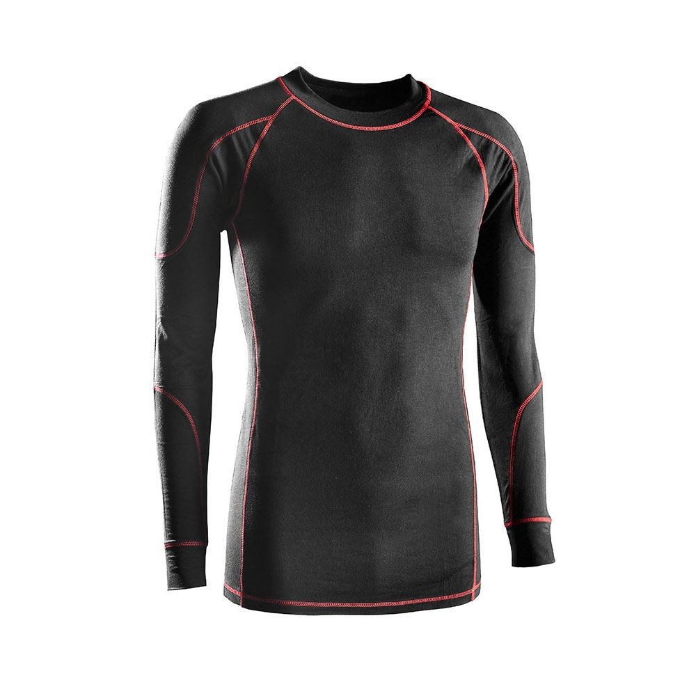 SOTTOZERO 20000 T-SHIRT TERMICA A MANICHE LUNGHE MODAL E COTONE NERA Dinamitek 2