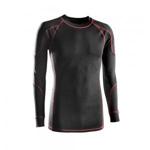SOTTOZERO 20000 T-SHIRT TERMICA A MANICHE LUNGHE MODAL E COTONE NERA Dinamitek 2