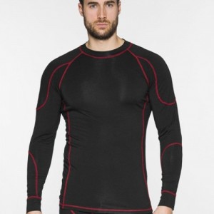 SOTTOZERO 20000 T-SHIRT TERMICA A MANICHE LUNGHE MODAL E COTONE NERA Dinamitek 3
