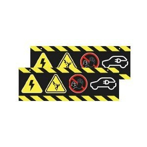 SPIN MARCO TOOLS 01.000.342 SET 2 CARTELLI DI AVVERTIMENTO PER ALTA TENSIONE Dinamitek 2