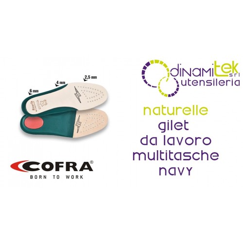 COFRA NATURELLE SOLETTE IN CUOIO ANATOMICHE E ANTISTATICHE Dinamitek 1