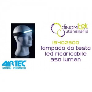 AIRTEC 19402300 LAMPADA DA TESTA LED RICARICABILE 350 LUMEN Dinamitek 1