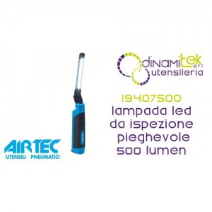 AIRTEC 19407500 LAMPADA DA ISPEZIONE LED PIEGHEVOLE 500 LUMEN Dinamitek 1