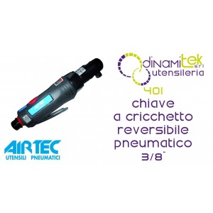 AIRTEC 401 CHIAVE A CRICCHETTO REVERSIBILE PNEUMATICO 3/8" Dinamitek 1