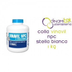 COLLA VINAVIL NPC STELLA BIANCA 1 KG ADESIVO VINILICO PER LEGNO E CARTA Dinamitek 1