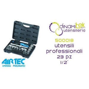 AIRTEC 500018 CASSETTA UTENSILI PROFESSIONALI 23 PZ 1/2" Dinamitek 1