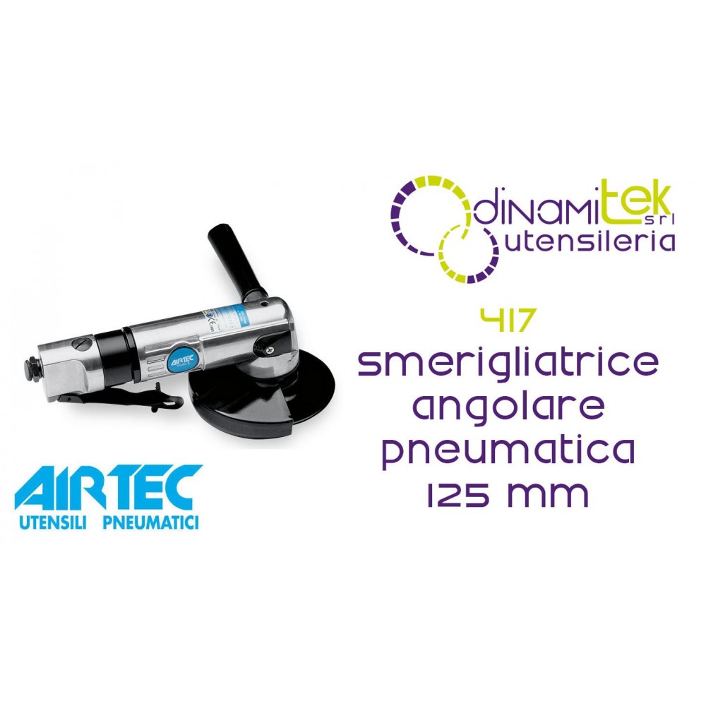 AIRTEC 417 SMERIGLIATRICE ANGOLARE PNEUMATICA LEGGERA 125 mm Dinamitek 1