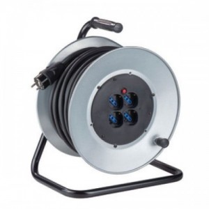 ZECA 3510 AVVOLGICAVO MANUALE 25M 3G2.5 4 PRESE SCHUKO Dinamitek 2