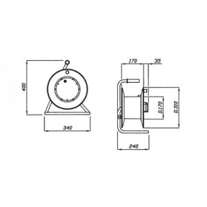 ZECA 3516 AVVOLGICAVO MANUALE 40M 3G2.5 2 PRESE SCHUKO E 1 CEE Dinamitek 3