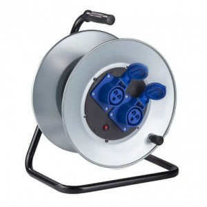 ZECA 3517 AVVOLGICAVO MANUALE SENZA CAVO 2 PRESE CEE 16A BLU Dinamitek 2