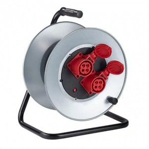 ZECA 3522 AVVOLGICAVO MANUALE SENZA CAVO 2 PRESE CEE 16A ROSSE 380V Dinamitek 2