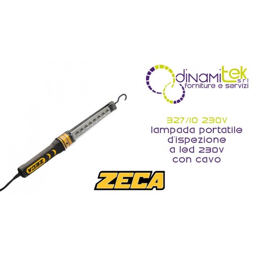ZECA 327/10 230V LAMPADA PORTATILE D'ISPEZIONE A LED 230V CON 10M CAVO Dinamitek 1