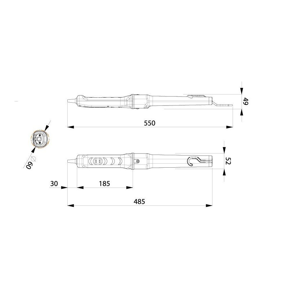 ZECA 327/10 230V LAMPADA PORTATILE D'ISPEZIONE A LED 230V CON 10M CAVO Dinamitek 3