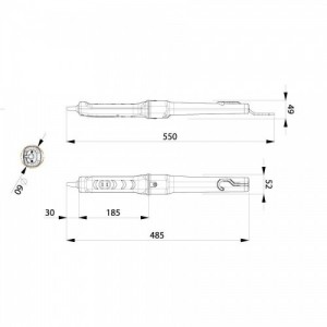 ZECA 327/10 230V LAMPADA PORTATILE D'ISPEZIONE A LED 230V CON 10M CAVO Dinamitek 3